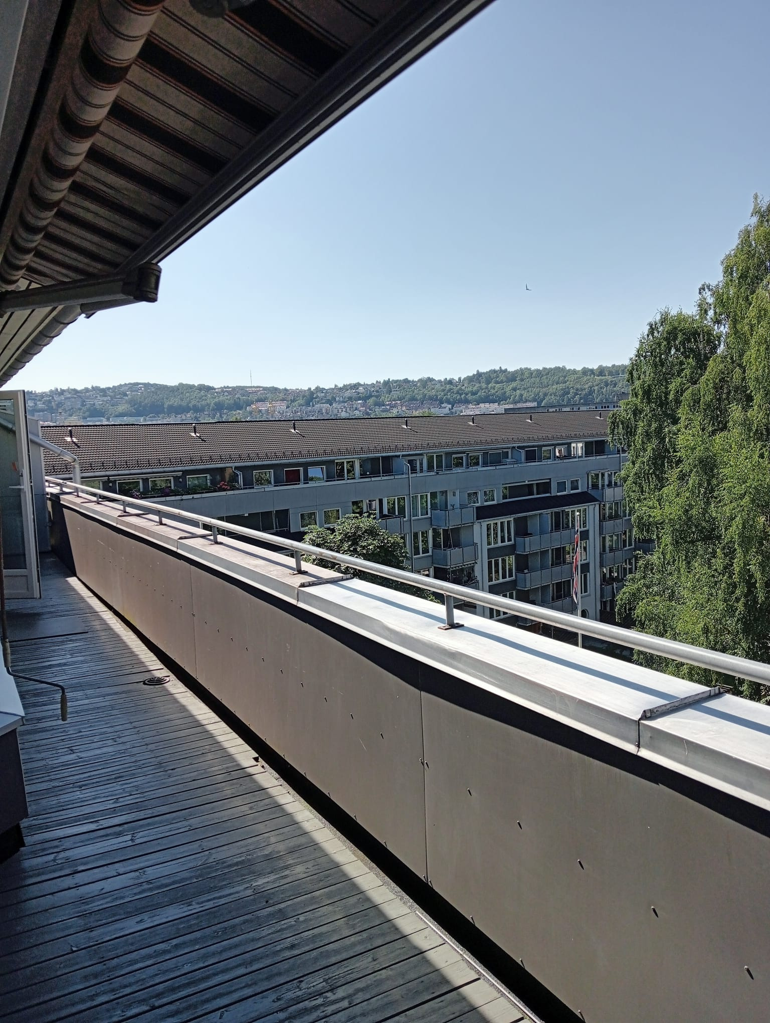 Terrasse m. utsykt mot Ekebergsletta